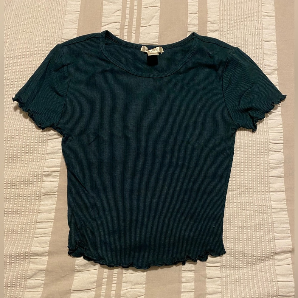 Dark Green Crop Top